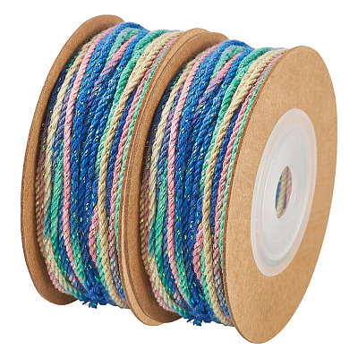 2 Rolls Segment Dyed Cotton Twisted String Cord OCOR-TA0002-95C-1