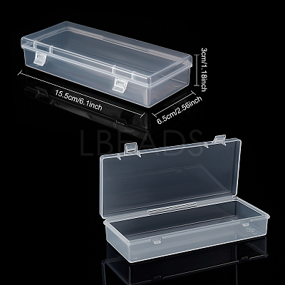10Pcs Transparent Plastic Bead Containers CON-BC0002-25-1