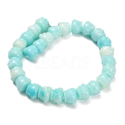 Synthetic Coral Dyed Carved Beads BSHE-H114-03D-1