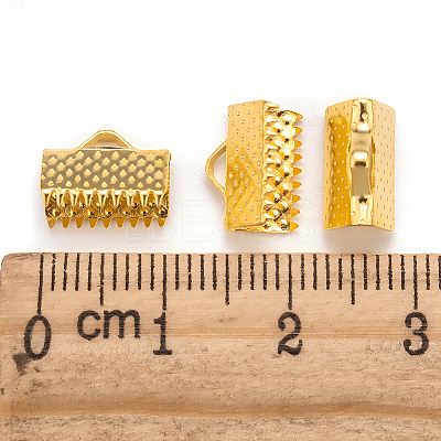 280Pcs Iron Ribbon Crimp Ends IFIN-CP0002-97S-1