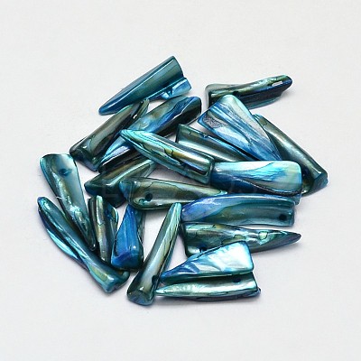 Dyed Natural Freshwater Shell Nuggets Beads X-SHEL-O001-23B-1