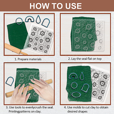 Silicone Clay Texture Mat AJEW-WH0447-015-1