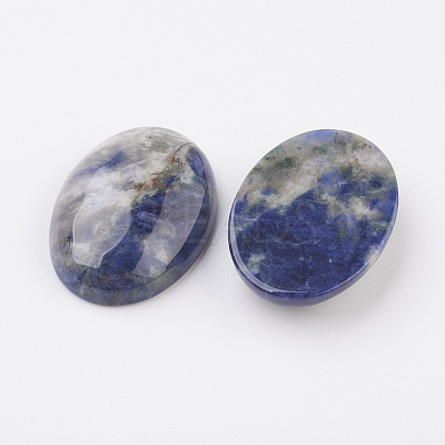 Natural Sodalite Flat Back Cabochons X-G-G741-30x40mm-06-1