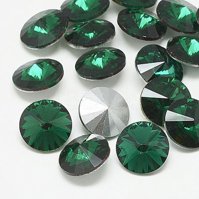 Pointed Back Glass Rhinestone Cabochons RGLA-T086-12mm-15-1