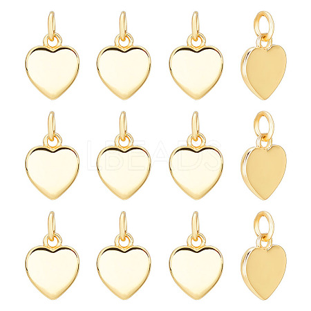 12Pcs Brass Charms KK-GO0002-22-1