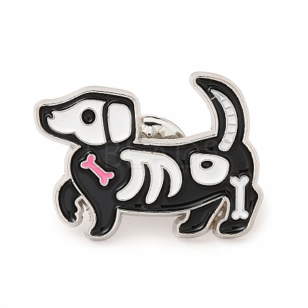 Animal Skeleton Theme Enamel Pin JEWB-B005-07C-1