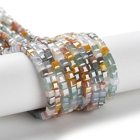 Gradient Color Electroplate Glass Bead Strands X-GLAA-E042-05-B05-1