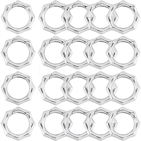 20Pcs Zinc Alloy Spring Gate Rings PALLOY-SP0001-11-1