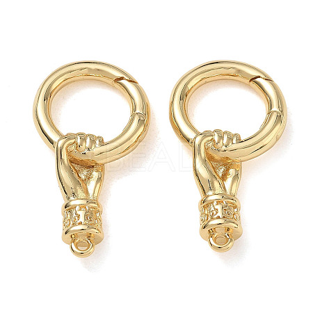 Brass Spring Gate Clasps
 KK-CBA50B0-36G-1