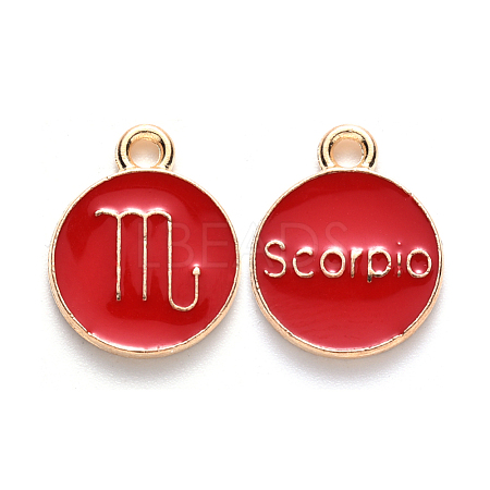 Alloy Enamel Pendants X-ENAM-S124-01A-07L-1