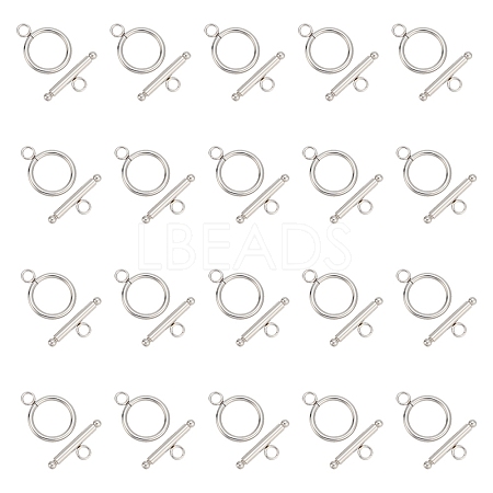 Tarnish Resistant 304 Stainless Steel Toggle Clasps X-STAS-K148-01P-1