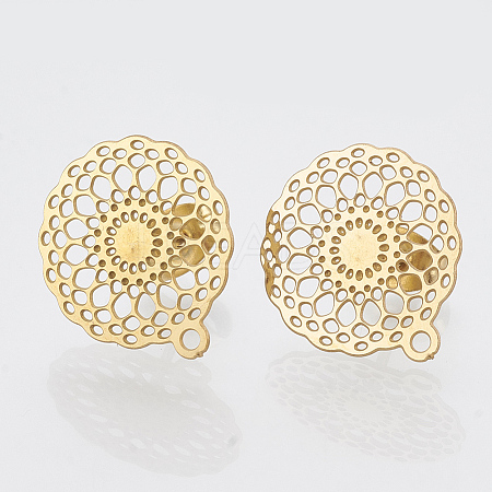 304 Stainless Steel Stud Earring Findings STAS-S079-32A-1