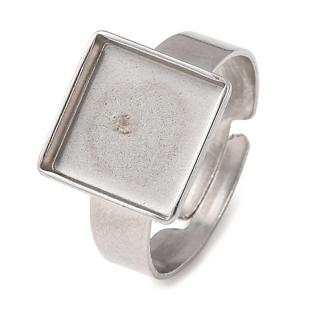 Adjustable 304 Stainless Steel Finger Rings Components SA-CBA8B85-08C-P-1