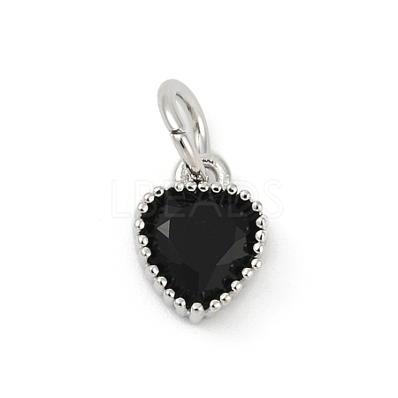 Brass Micro Pave Cubic Zirconia Pendants KK-H204-01P-04-1