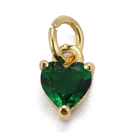 Brass Micro Pave Cubic Zirconia Charms X-KK-P192-08-G06-1