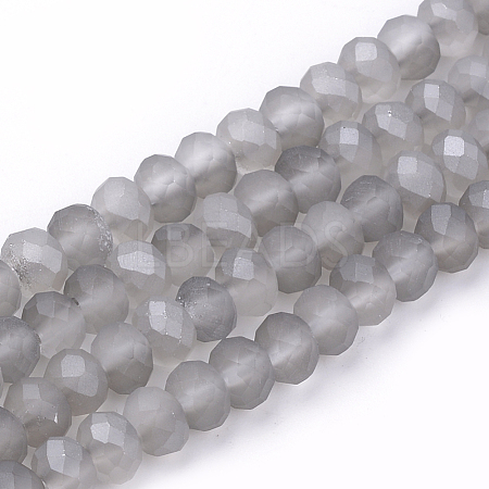 Electroplate Glass Beads Strands X-EGLA-S141-4mm-01D-1