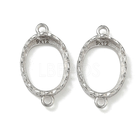 925 Sterling Silver Connector Cabochon Settings STER-NH0019-01P-01-1