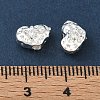 Brass Micro Pave Clear Cubic Zirconia Beads CU-CBAC675-09S-3
