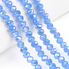 Electroplate Glass Beads Strands EGLA-A034-J8mm-B08-4