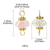 Crackle Glass Connector Charms PALLOY-YW0001-44-3