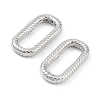 Anti-Tarnish Rhodium Plated 925 Sterling Silver Spring Gate Rings STER-K173-18P-2