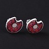 Colorful Acrylic Imitation Food Stud Earrings with Platic Pins for Women EJEW-F293-02C-3