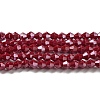 Opaque Solid Color Electroplate Glass Beads Strands LS-GLAA-F029-P4mm-C01-1