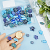 56Pcs 8 Styles Glazed Porcelain Beads PORC-SC0001-37-3