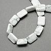 Rectangle Shaped Gemstone Natural Howlite Stone Beads Strands G-S112-23-2