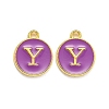 Golden Plated Alloy Enamel Charms ENAM-Q437-12Y-1