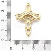Brass Micro Pave Clear Cubic Zirconia Pendants KK-L228-03G-03-3