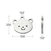 304 Stainless Steel Charms STAS-CJC0008-10P-03-2