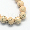 Dyed Synthetic Turquoise Gemstone Bead Strands TURQ-R032-8mm-XSS06-2