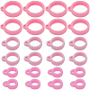 Gorgecraft 60Pcs 3 Style Silicone Pendant SIL-GF0001-28C-1