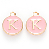 Golden Plated Alloy Enamel Charms ENAM-S118-07K-1