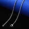 Non-Tarnish 304 Stainless Steel Cable Chain Necklace NJEW-S420-007B-P-1