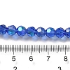 Electroplate Transparent Glass Beads Strands EGLA-A035-T6mm-L21-4