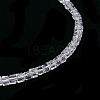 Transparent Cube Shaped Crystal Glass Beads Strands X-GLAA-F012-A03-1