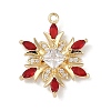 Christmas Theme Brass Micro Pave Cubic Zirconia Pendants KK-Z065-01-01G-1