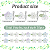 80Pcs 8 Colors Transparent Acrylic Pendants FIND-SC0021-52-2