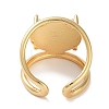 Rack Plating Brass Open Cuff Rings RJEW-M172-05G-3