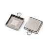 304 Stainless Steel Pendant Cabochon Settings STAS-Z201-02P-03-2