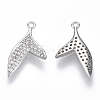 Brass Micro Pave Cubic Zirconia Pendants KK-N232-23P-NF-1