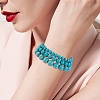 3Pcs 3 Size Synthetic Imperial Jasper Round Beaded Stretch Bracelets Set BJEW-SW00064-31-5