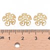Flower Brass Fancy Bead Caps KK-P032-01-NR-4