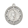 304 Stainless Steel & Rhinestone Pendants STAS-G371-09F-01P-1