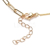 Brass Paperclip Chain & Curb Chain Bracelets BJEW-JB05500-3
