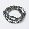 Electroplate Transparent Glass Beads Strands EGLA-A034-T3mm-Q17-2