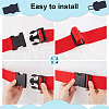 CRASPIRE 6Pcs 6 Colors Polyester Adjustable Luggage Straps FIND-CP0001-21-4