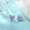 Hypoallergenic Bioceramics Zirconia Ceramic Heart Stud Earrings EJEW-C065-02B-2